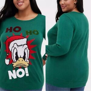 NWT Torrid Disney size 3X Donald Duck Ho Ho No sweater